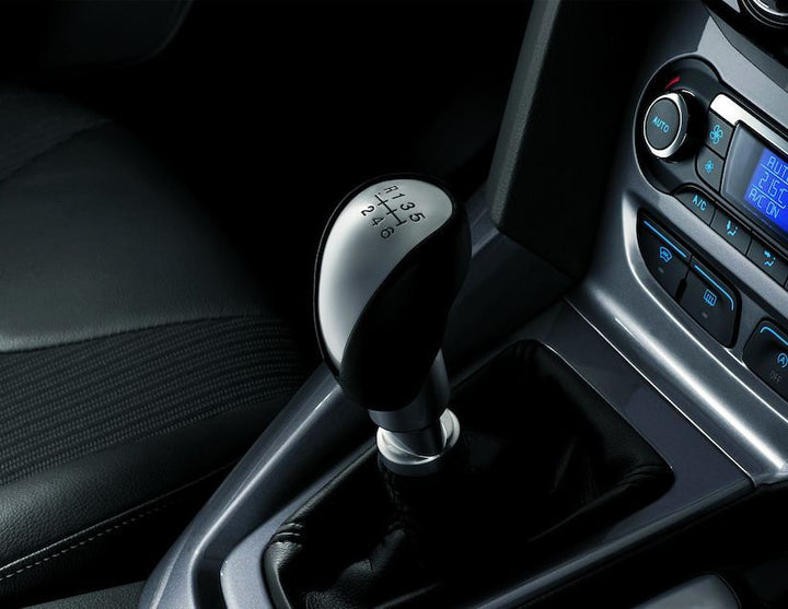 Originale Ford Focus Pomello leva cambio design in pelle nera e alluminio
