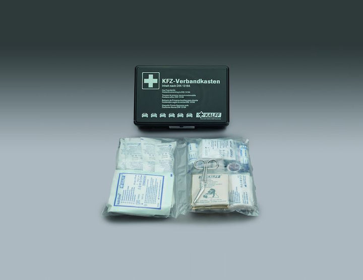 Kalff* Kit pronto soccorso in una scatola di plastica nera