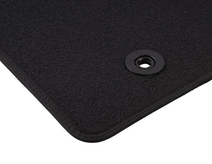 Tappetini Premium Velours anteriori e posteriori, neri con doppie impunture rosse